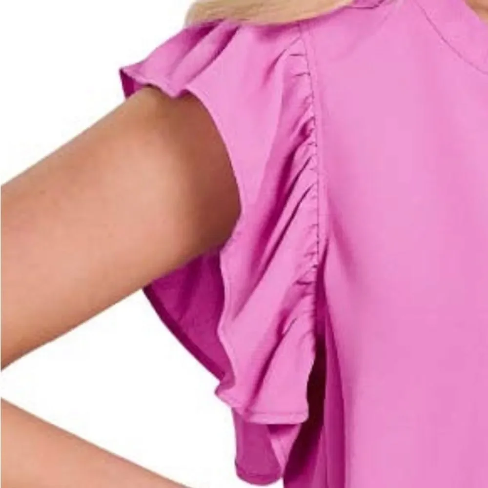 Cute ruffle sleeve top‎